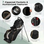 Tangkula Golf Stand Bag with 8 Way Top Dividers