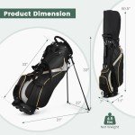 Tangkula Golf Stand Bag with 8 Way Top Dividers