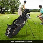 Tangkula Golf Stand Bag with 8 Way Top Dividers