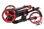 Qwik-Fold 3 Wheel Push Pull Golf Cart, Patented Bullet System and Foot Brake, ONE Second to Open and Close! (Black/Red) (933-3.0-BLK/RED)