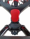 Qwik-Fold 3 Wheel Push Pull Golf Cart, Patented Bullet System and Foot Brake, ONE Second to Open and Close! (Black/Red) (933-3.0-BLK/RED)