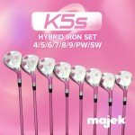 Majek Pink Senior Ladies Golf Hybrids Irons Set