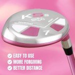 Majek Pink Senior Ladies Golf Hybrids Irons Set