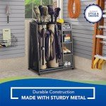 Suncast Rack - Golf Equipment Organizer Storage - Store Golf Bags, Clubs, and Accessories - Perfect for Garage, Shed, Basement