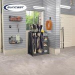 Suncast Rack - Golf Equipment Organizer Storage - Store Golf Bags, Clubs, and Accessories - Perfect for Garage, Shed, Basement