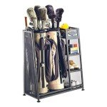 Suncast Rack - Golf Equipment Organizer Storage - Store Golf Bags, Clubs, and Accessories - Perfect for Garage, Shed, Basement