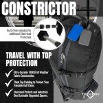 CaddyDaddy Constrictor Golf Bag Travel Cover with North Pole - Black/Grey