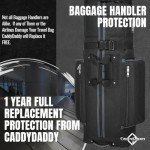 CaddyDaddy Constrictor Golf Bag Travel Cover with North Pole - Black/Grey