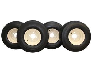 18x8.50-8 with 8x7 Beige/Tan Wheel Assembly for Golf Cart and Lawn Mower (Set of 4)™