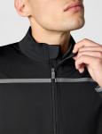 Callaway Men's Golf Chest Stripe Long Sleeve 1/4 Zip Mock Pullover, Black, 3X-Large