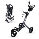 Qwik-Fold 360 Swivel 3 Wheel Push Pull Golf CART 