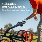 Qwik-Fold 360 Swivel 3 Wheel Push Pull Golf CART 