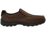 Skechers Men's Braver-Rayland Slip-On Loafer, Dark Brown Leather, 10 2E US