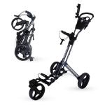 Qwik-Fold 360 Swivel 3 Wheel Push Pull Golf CART 