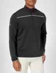 Callaway Men's Golf Chest Stripe Long Sleeve 1/4 Zip Mock Pullover, Black, 3X-Large