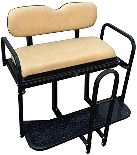 Performance Plus Carts EZGO TXT Golf Cart Rear Flip Back Seat Kit - Factory Tan (Fits 1995-2013)