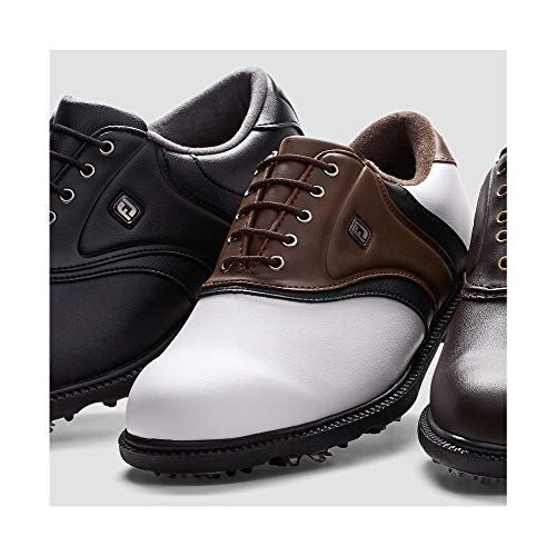 FootJoy Men's Fj Originals Golf Shoes, White/Brown, 10.5