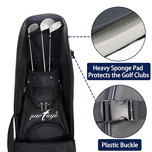 Partage Golf Travel Bag,Golf Travel Case for Airlines -Black
