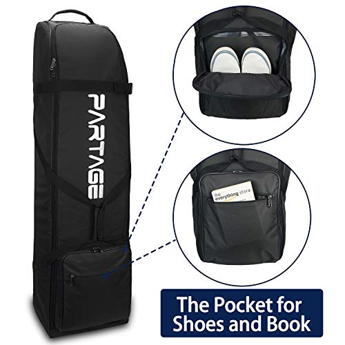 Partage Golf Travel Bag,Golf Travel Case for Airlines -Black