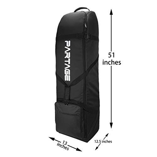 Partage Golf Travel Bag,Golf Travel Case for Airlines -Black
