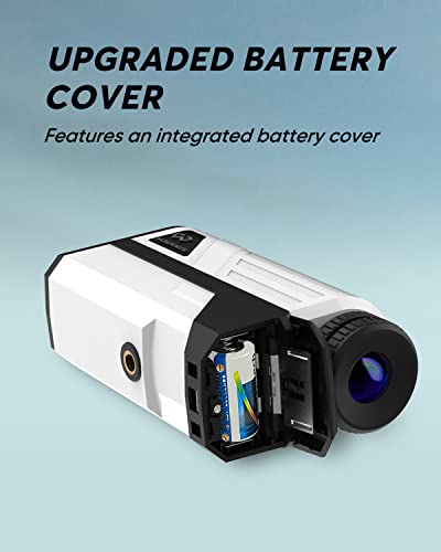Wosports Golf Rangefinder, 800 Yards Laser Distance Finder with Slope, Flag-Lock with Vibration Distance/Speed/Angle Measurement, Upgraded Battery Cover