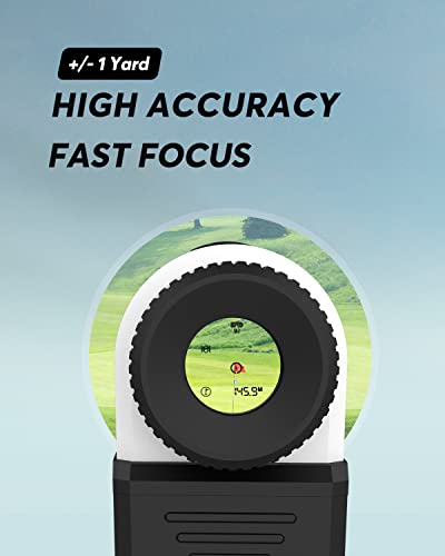 Wosports Golf Rangefinder, 800 Yards Laser Distance Finder with Slope, Flag-Lock with Vibration Distance/Speed/Angle Measurement, Upgraded Battery Cover
