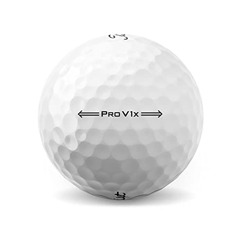 Titleist Pro V1x Golf Balls, White, Standard Play Numbers (1-4), One Dozen