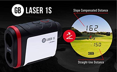 Golf Buddy Laser 1S Rangefinder with Slope, Pin Finder with Vibration, 880 Yard Range Finder, Slope Adjusted Distances, Accurate Measurement, 3 Targeting Mode, 6X Magnification, Wide LCD Display