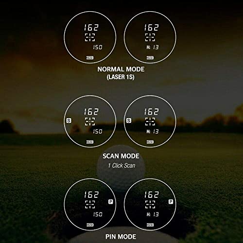Golf Buddy Laser 1S Rangefinder with Slope, Pin Finder with Vibration, 880 Yard Range Finder, Slope Adjusted Distances, Accurate Measurement, 3 Targeting Mode, 6X Magnification, Wide LCD Display