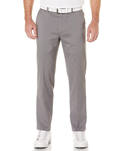 PGA TOUR Men's Flat Front Active Waistband Golf Pant, Quiet Shade, 34W x 34L