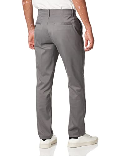 PGA TOUR Men's Flat Front Active Waistband Golf Pant, Quiet Shade, 34W x 34L
