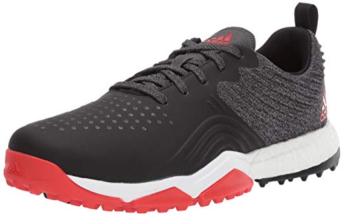 adidas Men's Adipower 4ORGED S Golf Shoe, core Black/red/FTWR White, 10 M US