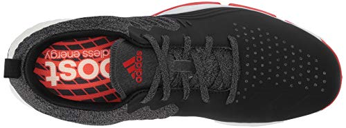 adidas Men's Adipower 4ORGED S Golf Shoe, core Black/red/FTWR White, 10 M US
