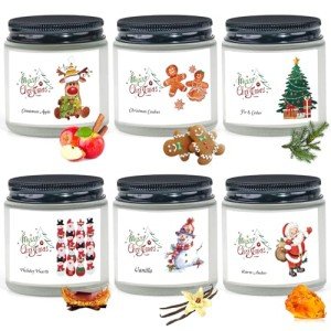 Scented Soy Candles Set for a Cozy Christmas