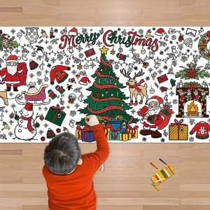 Giant Christmas Coloring Poster for Kids Activities