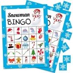 Snowman Bingo Game for Holiday Fun 24 Players