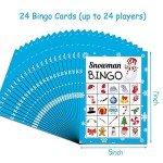 Snowman Bingo Game for Holiday Fun 24 Players