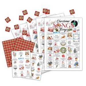 Christmas Song Bingo Game for Holiday Gatherings