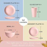 Wheat Straw Dinnerware Set for Outdoor Meals