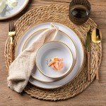 Handpainted Ceramic Dinnerware Set for 4