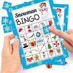 Snowman Bingo Game for Holiday Fun 24 Players