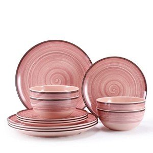 Melamine Dinnerware Set for 4 - Pink