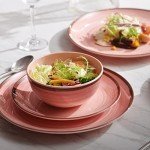 Melamine Dinnerware Set for 4 - Pink