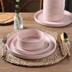 Mountain-Inspired Stoneware Dinnerware Set for 4