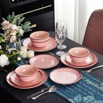 Melamine Dinnerware Set for 4 - Pink