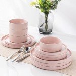 Mountain-Inspired Stoneware Dinnerware Set for 4