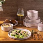 Rustic Terra Cotta Dinnerware Set for 4