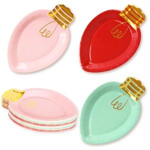 Gold Foil Holiday Plate Set - 30 Count