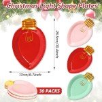 Gold Foil Holiday Plate Set - 30 Count