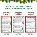 Christmas Trivia Game Cards for Festive Gatherings